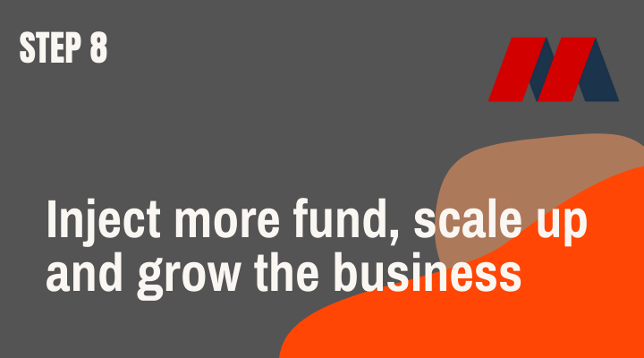 Inject more fund, scale up and grow the business