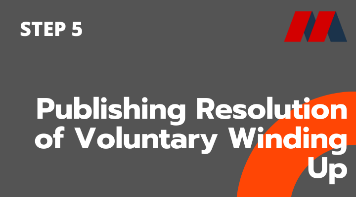 Publishing Resolution of Voluntary Winding Up