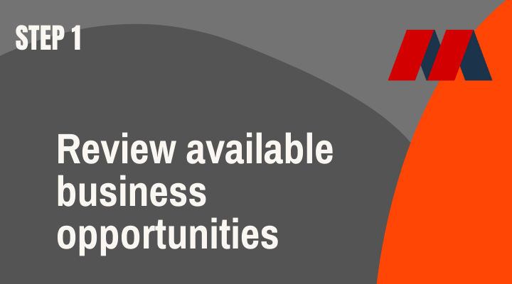 Review available business opportunities