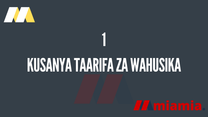 Kusanya taarifa za wahusika