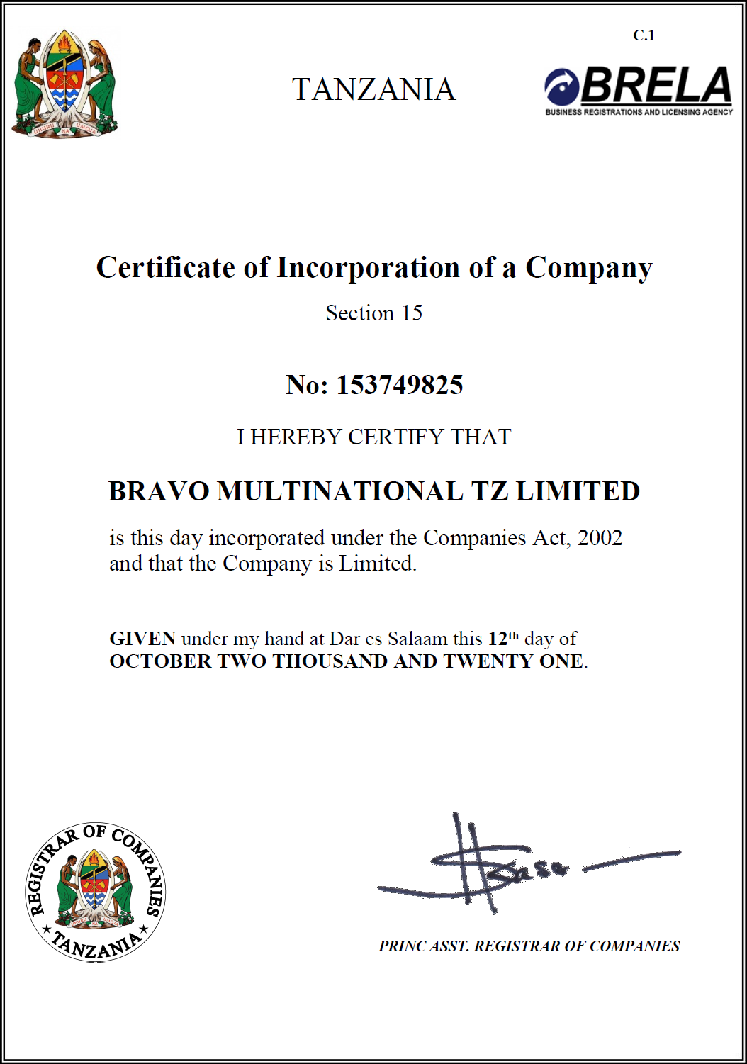 Bravo Multinational TZ Limited