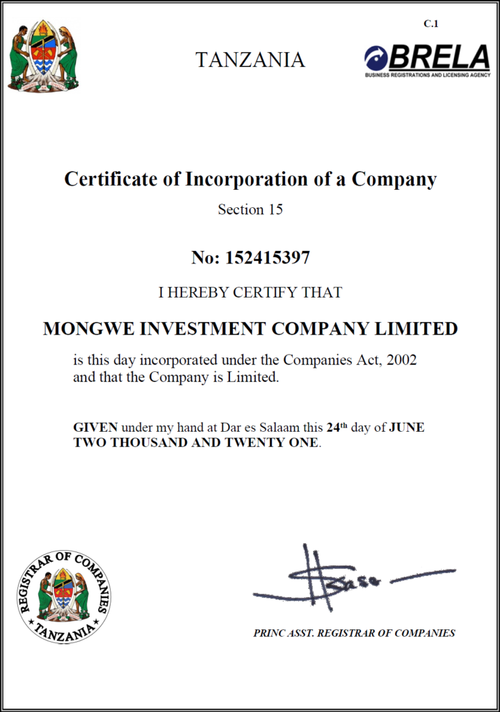 Mongwe Investment Company Limited