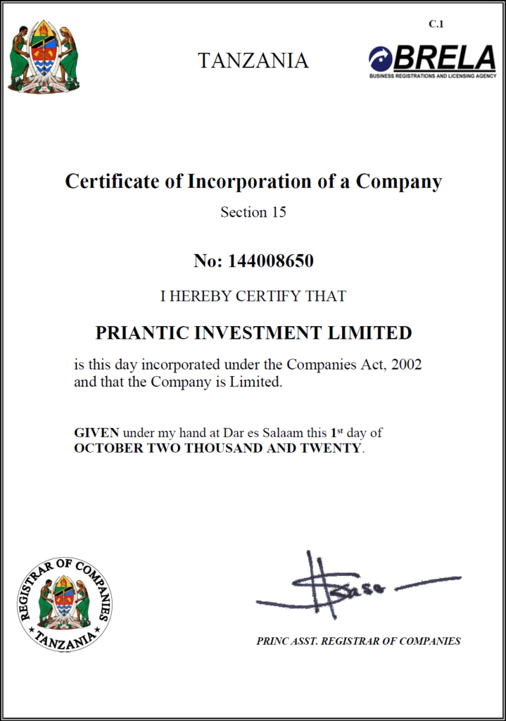 Priantic Investment Limited