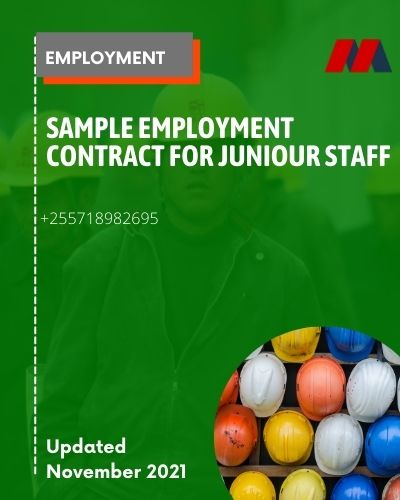 Sample employment contract junior staff
