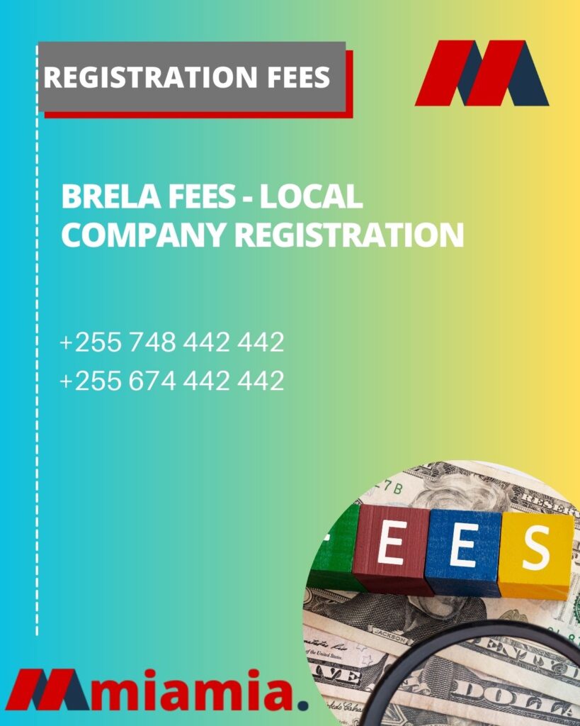Brela registration fees local company
