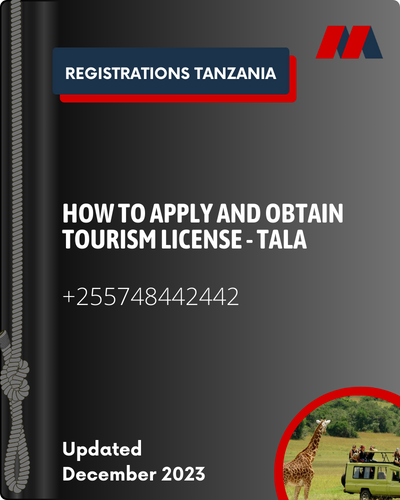 Tourism License Tanzania TALA 2024