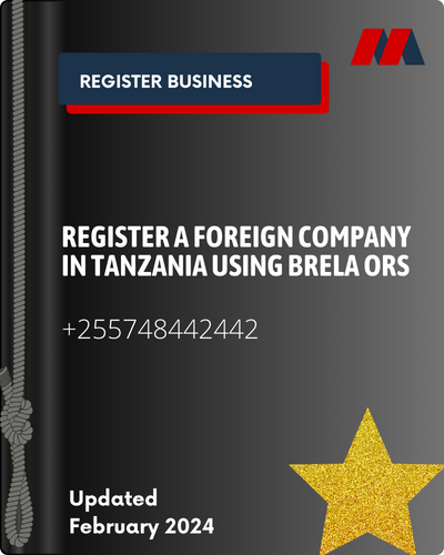 Register a foreign company using BRELA ORS